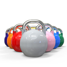 Weight Eco Friendly Gym Equipments E-Coating Unfilled Competition Steel Kettlebell